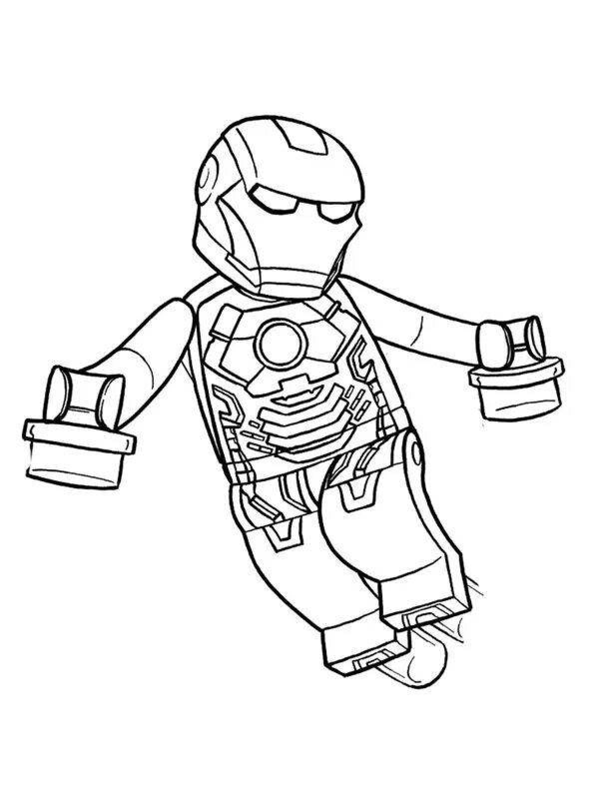 Lego man coloring page