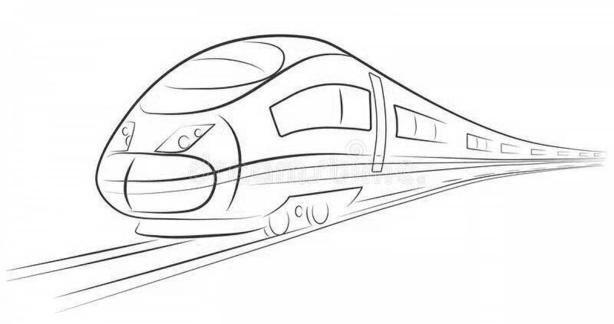Awesome peregrine train coloring page