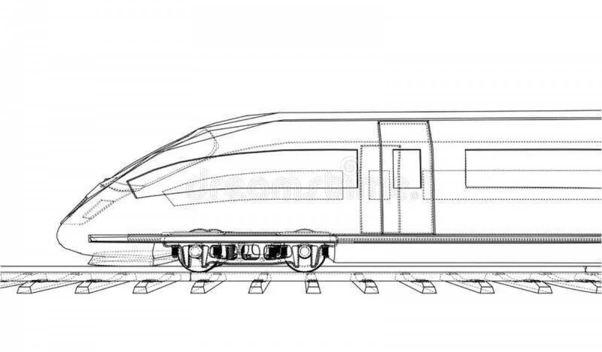 Coloring page incredible peregrine train