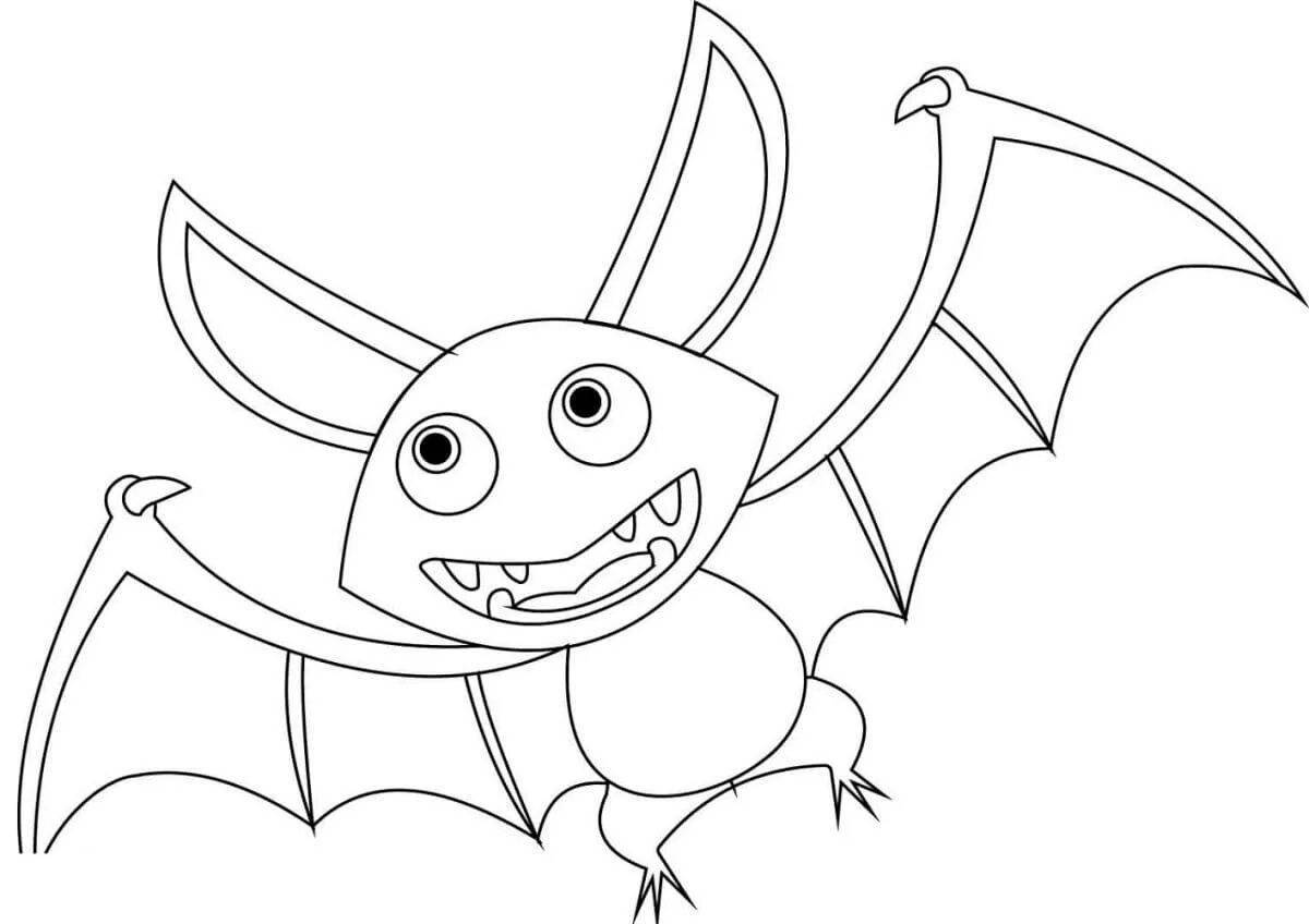 Bat shining coloring book