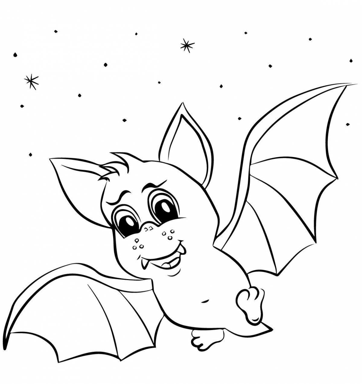 Bat glitter coloring book