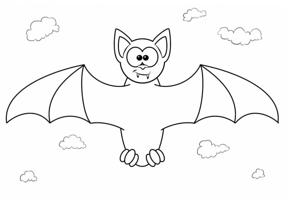 Fun coloring bat