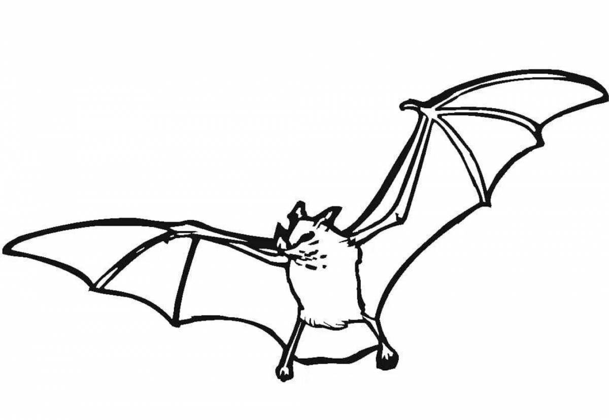 Bat fluffy coloring book