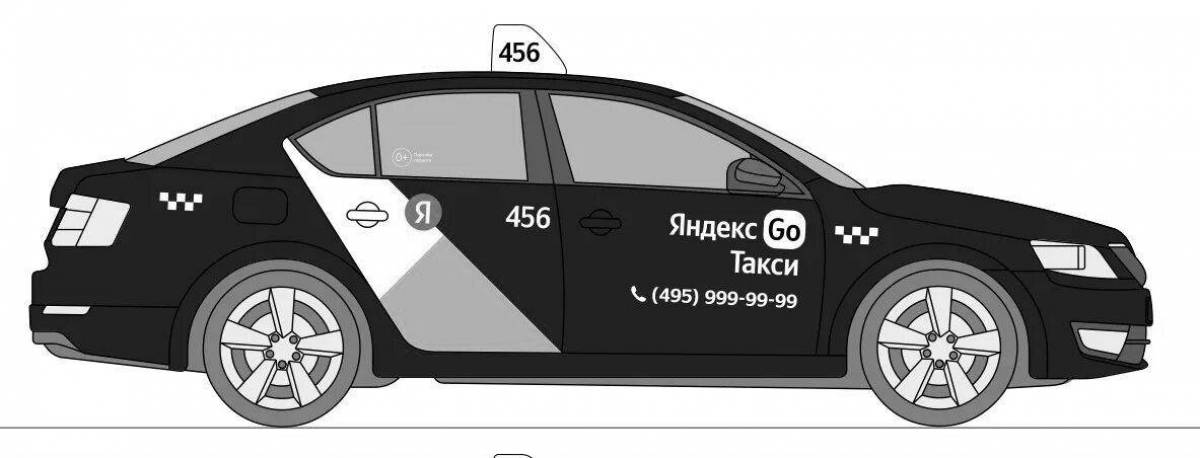 Attractive Yandex taxi coloring book