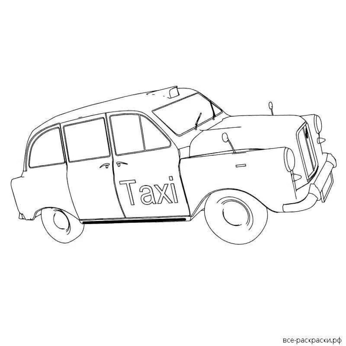 Radiant taxi yandex coloring book
