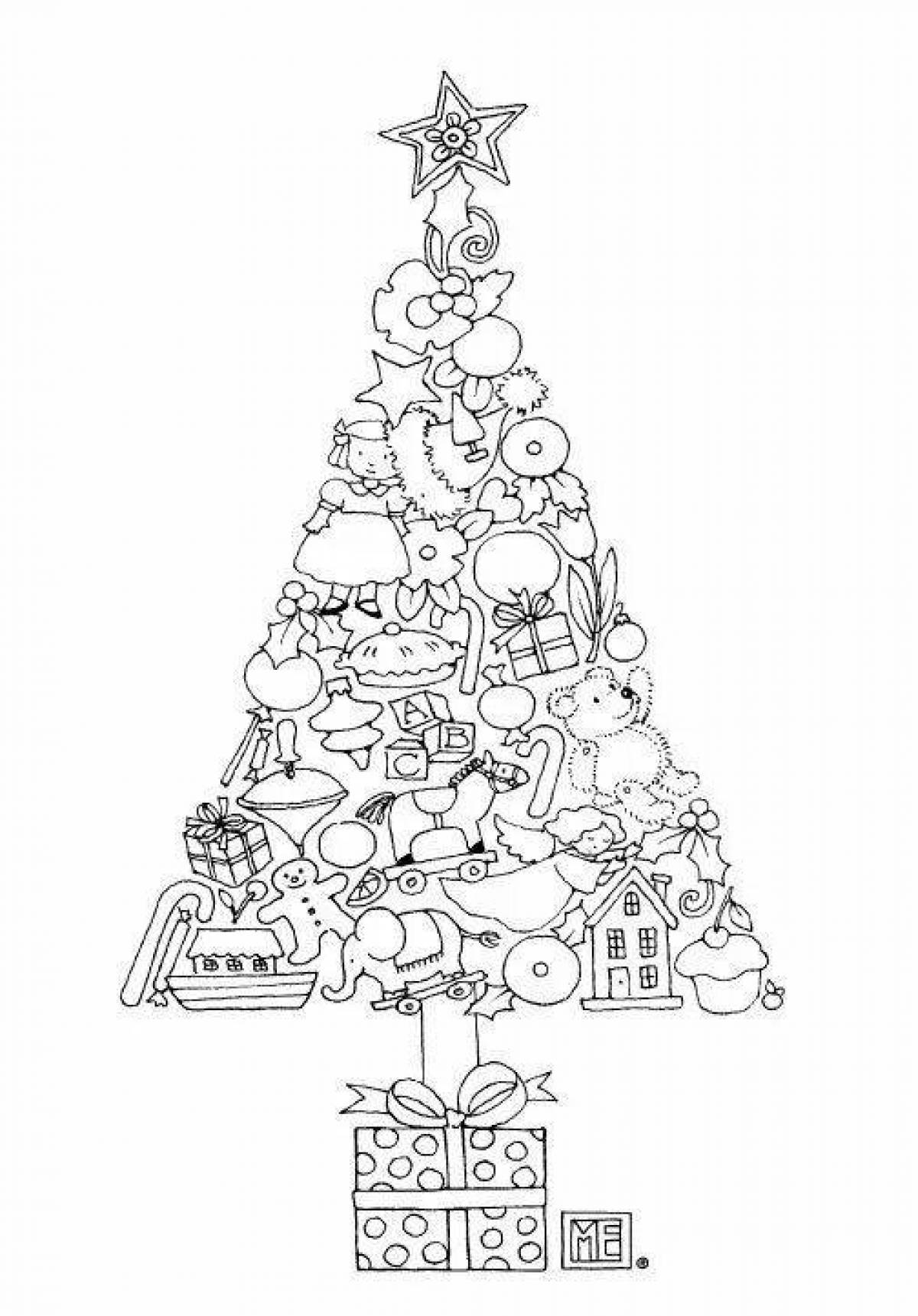Great Christmas tree coloring