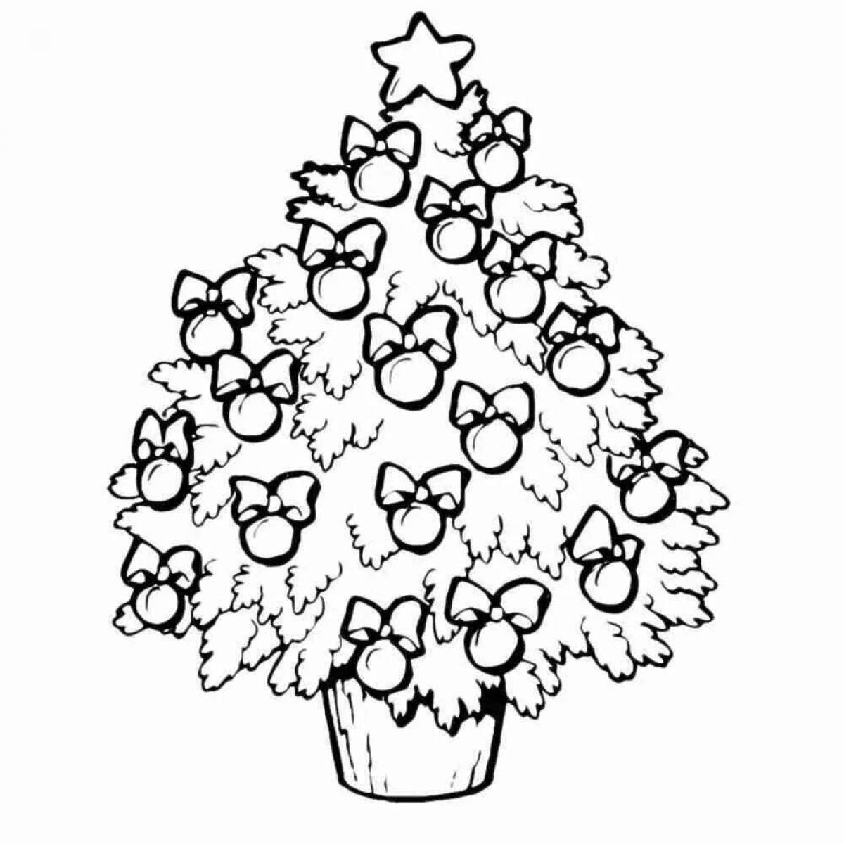 Exalted christmas tree coloring book