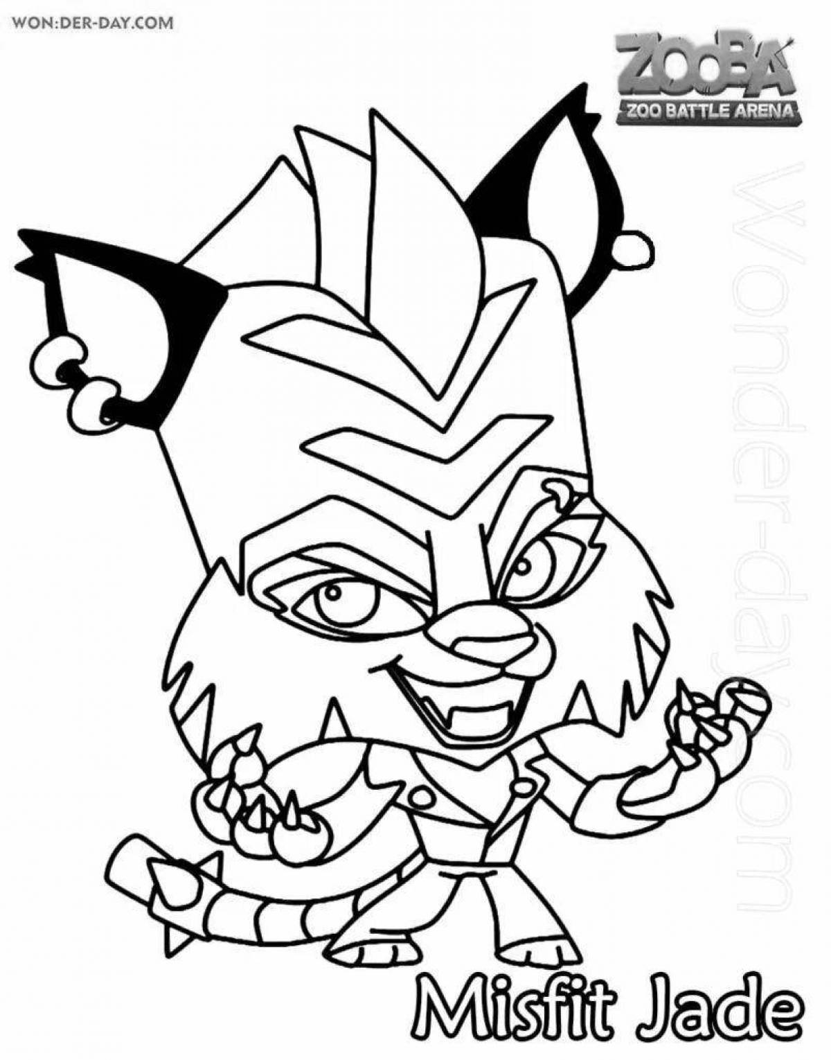 Colorful teeth coloring page