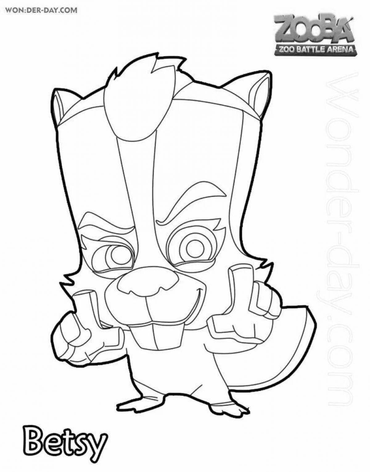 Playful teeth coloring page
