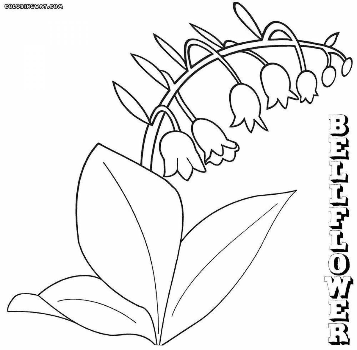Luminous bluebell flowers coloring pages