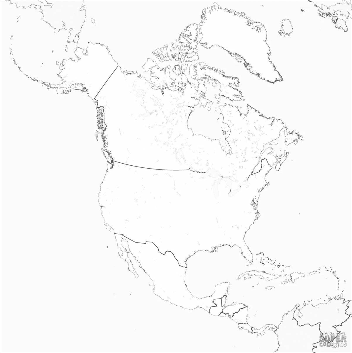 North America shining coloring
