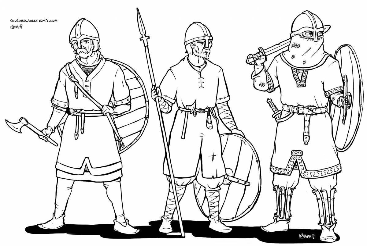 Fearless Viking coloring page