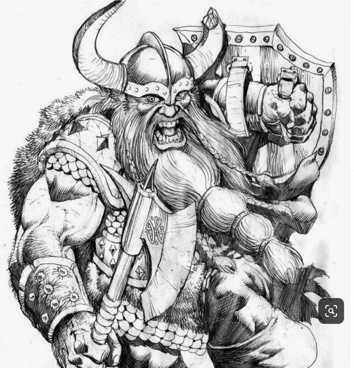 Viking ruthless combat coloring page