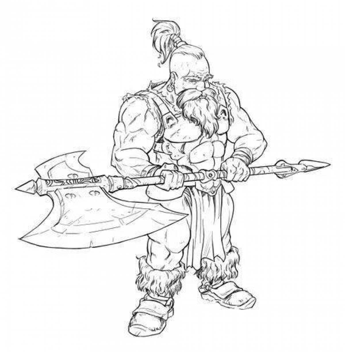 Viking invincible battle coloring page