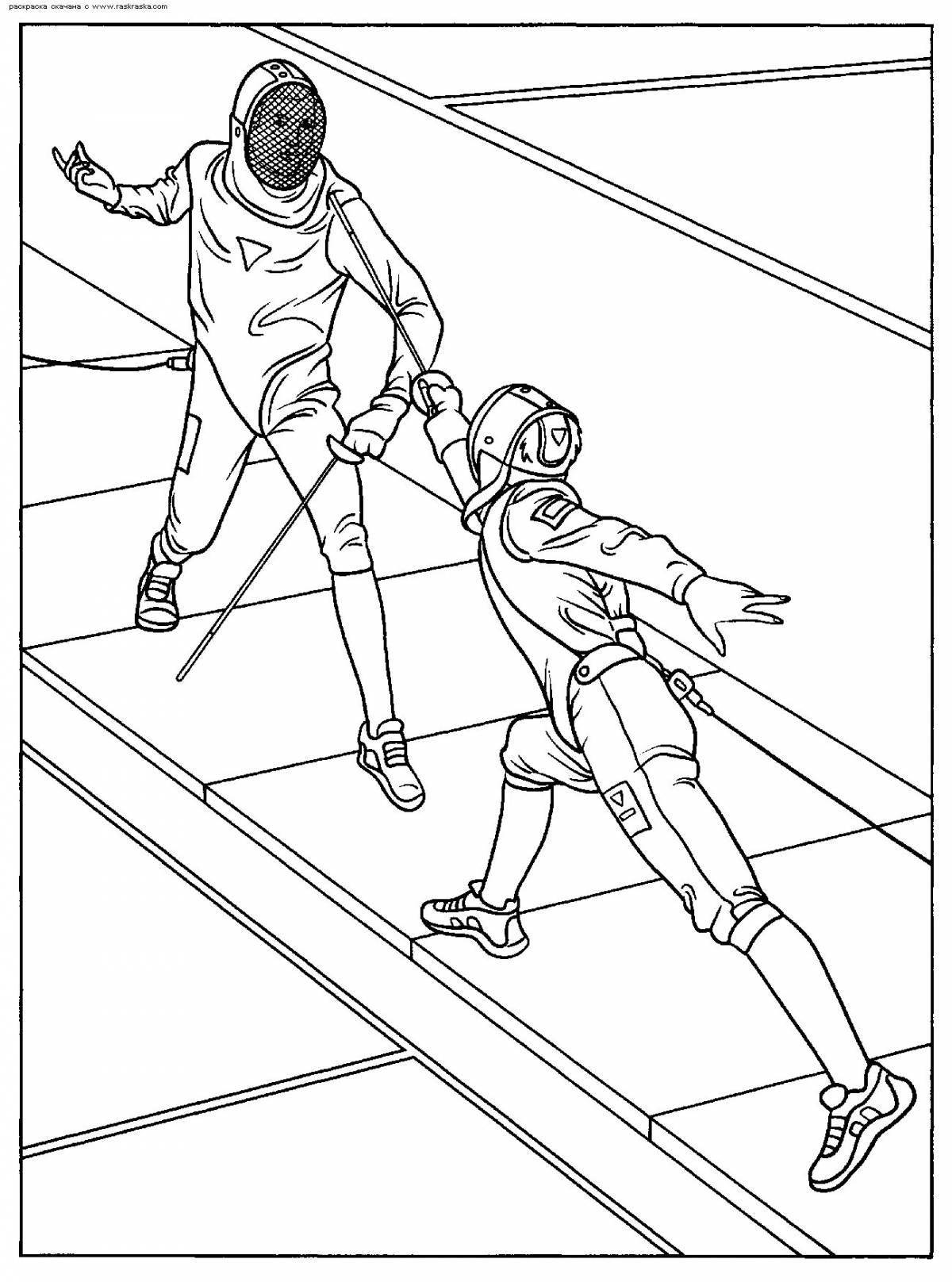 Animated sports coloring page