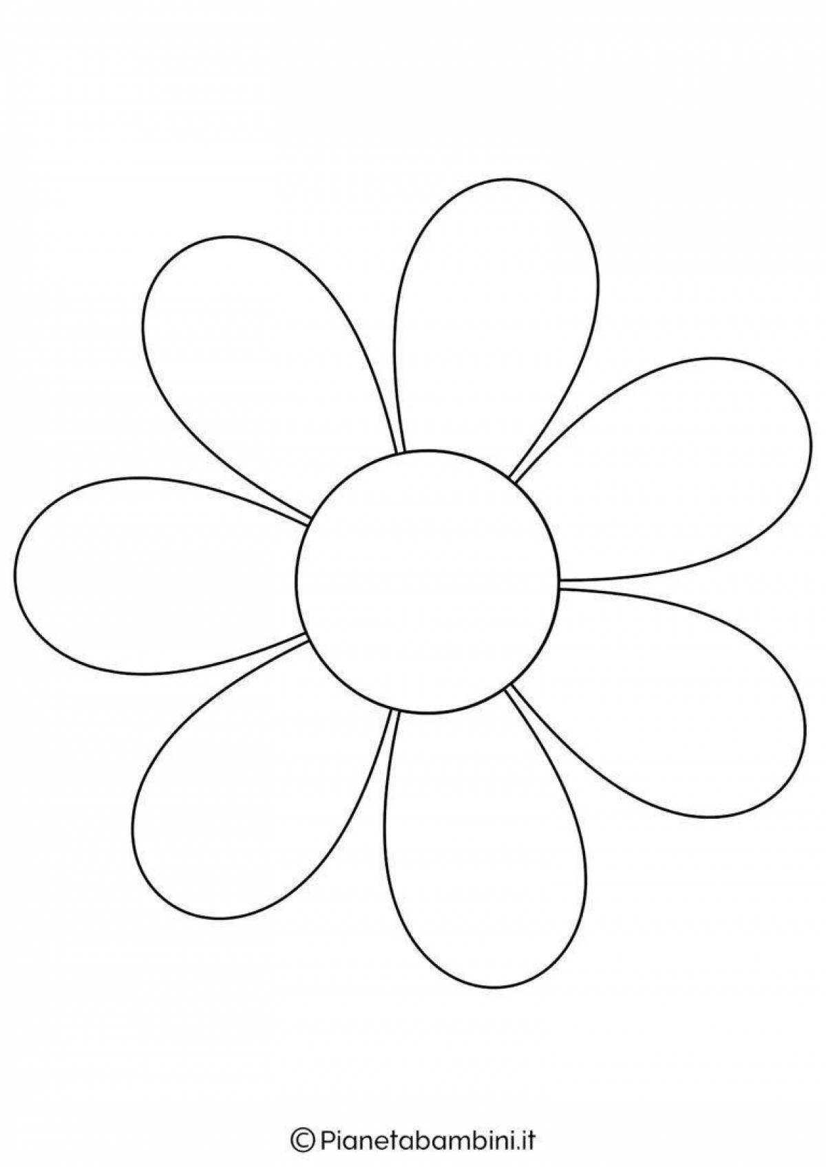 Dazzling coloring page flower seven-flower template