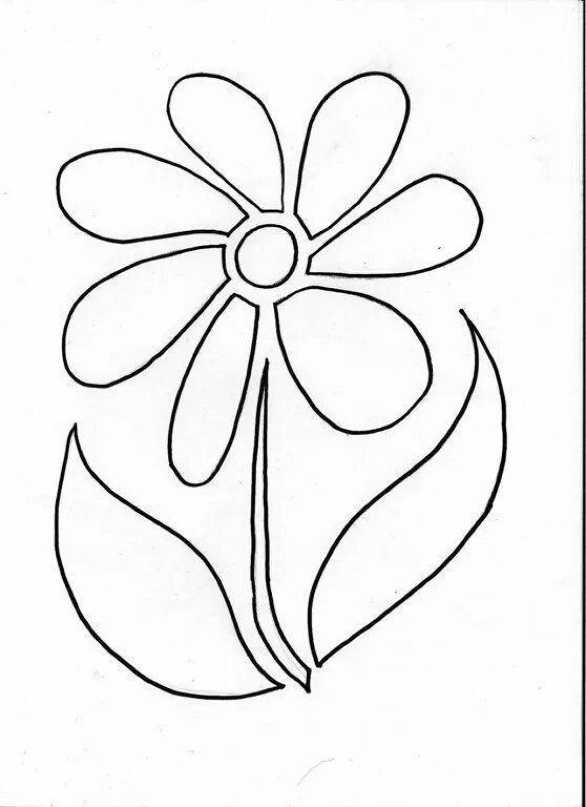 Splendorous coloring page flower seven-flower template