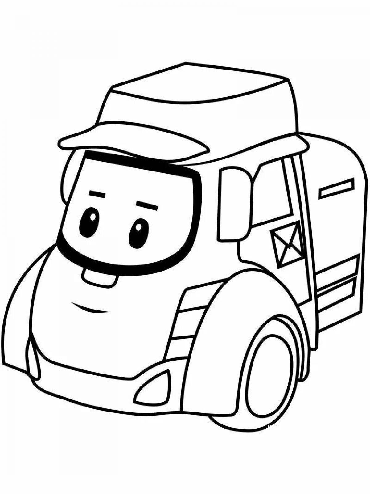 Majestic left truck coloring page
