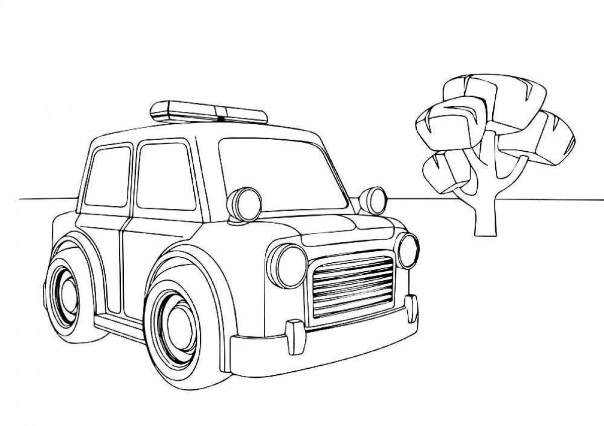 Adorable left tow truck coloring book