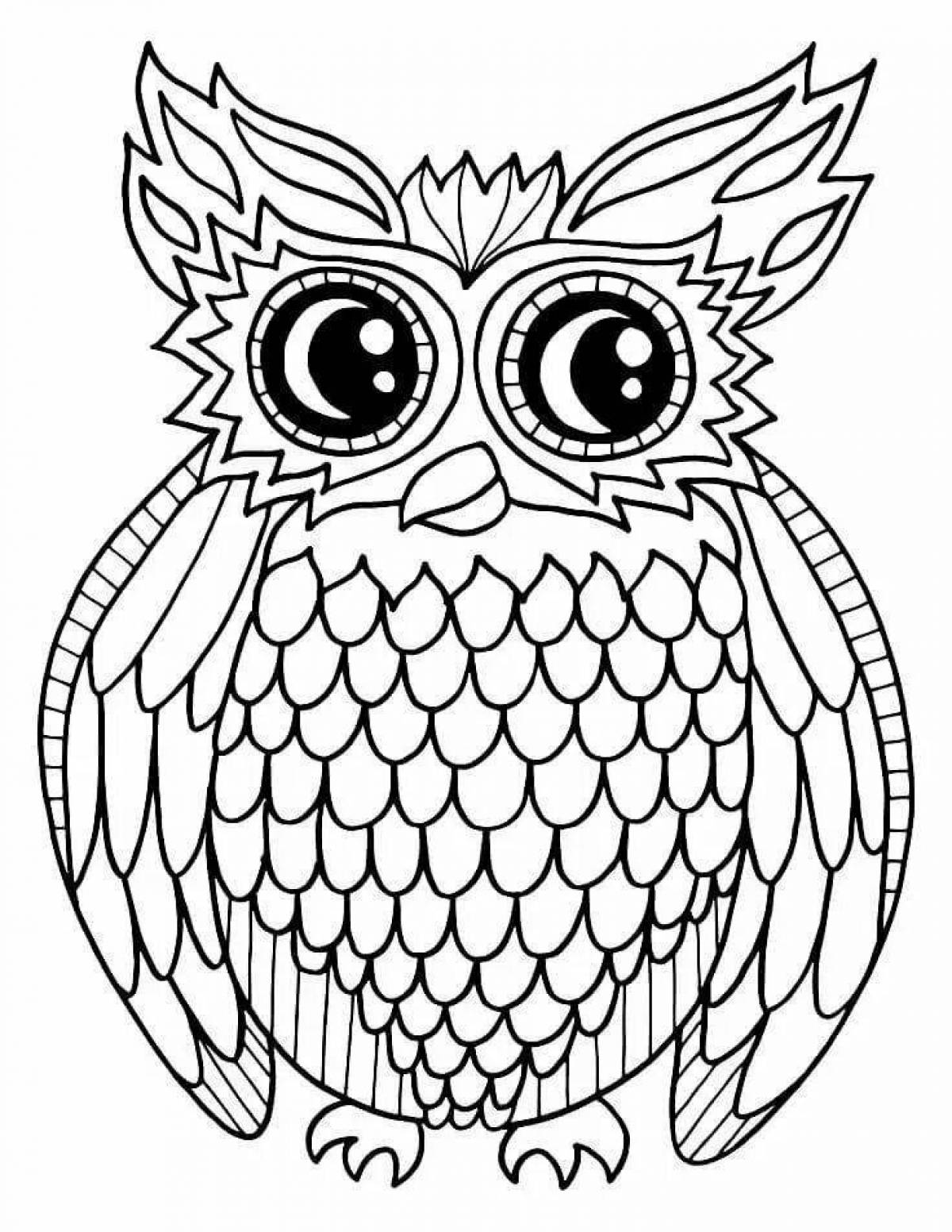 Majestic owl coloring pages