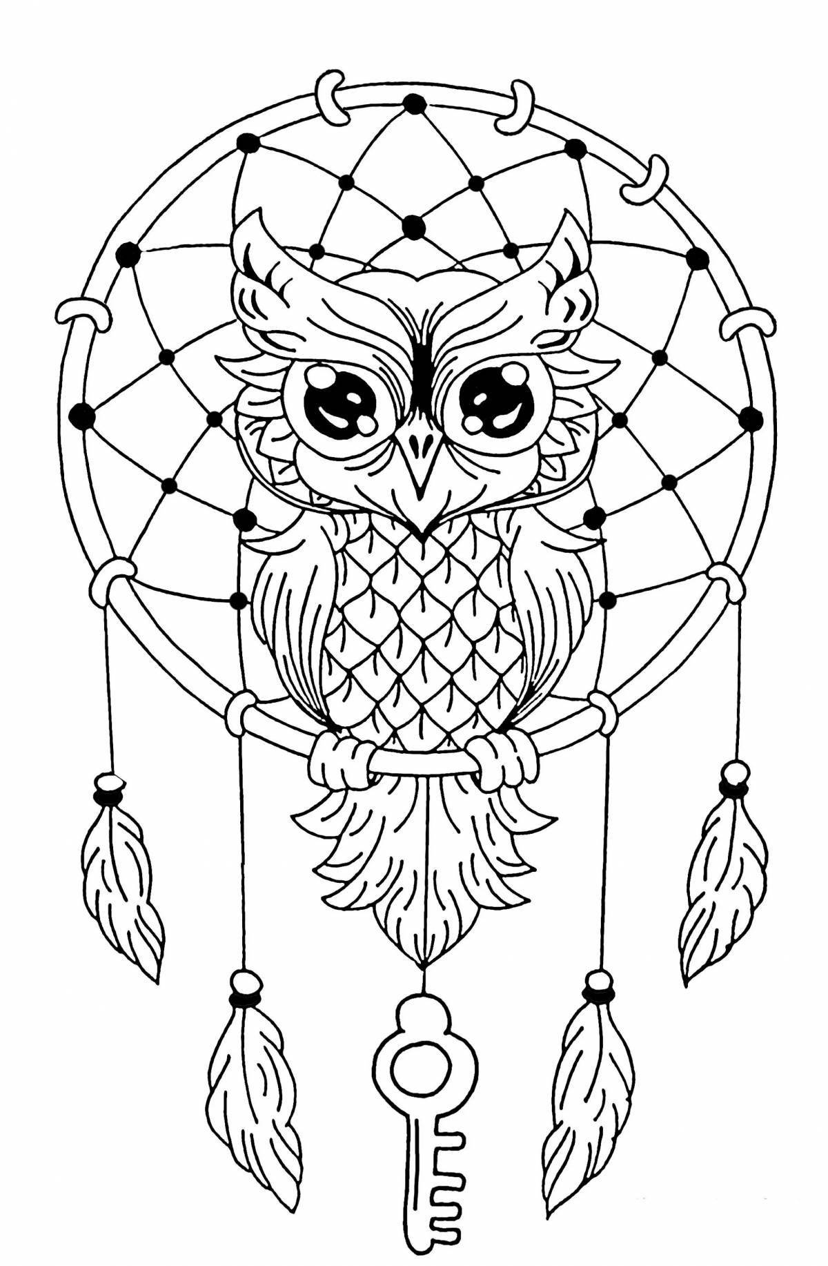 Gorgeous owl coloring pages