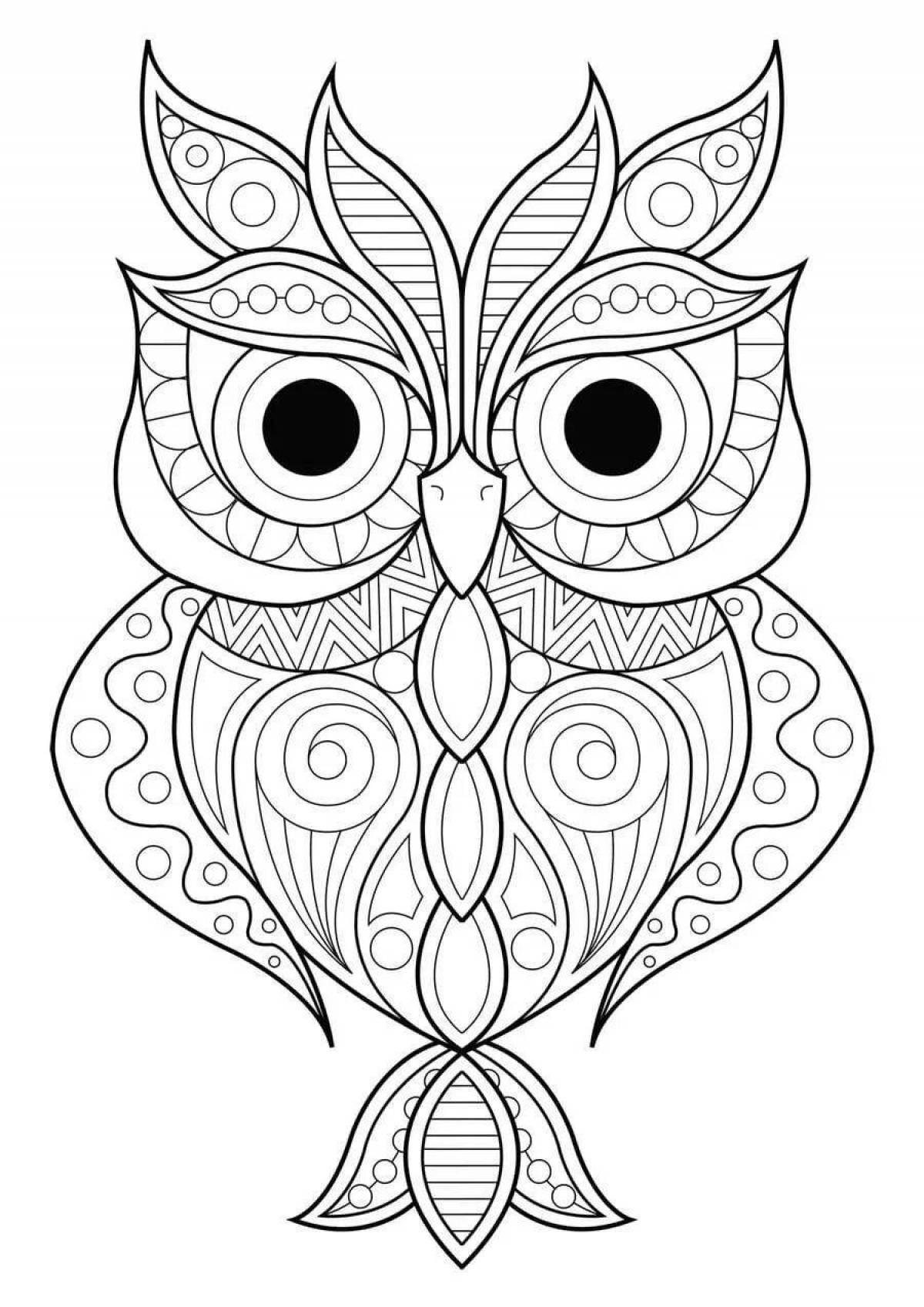 Fun owl coloring book