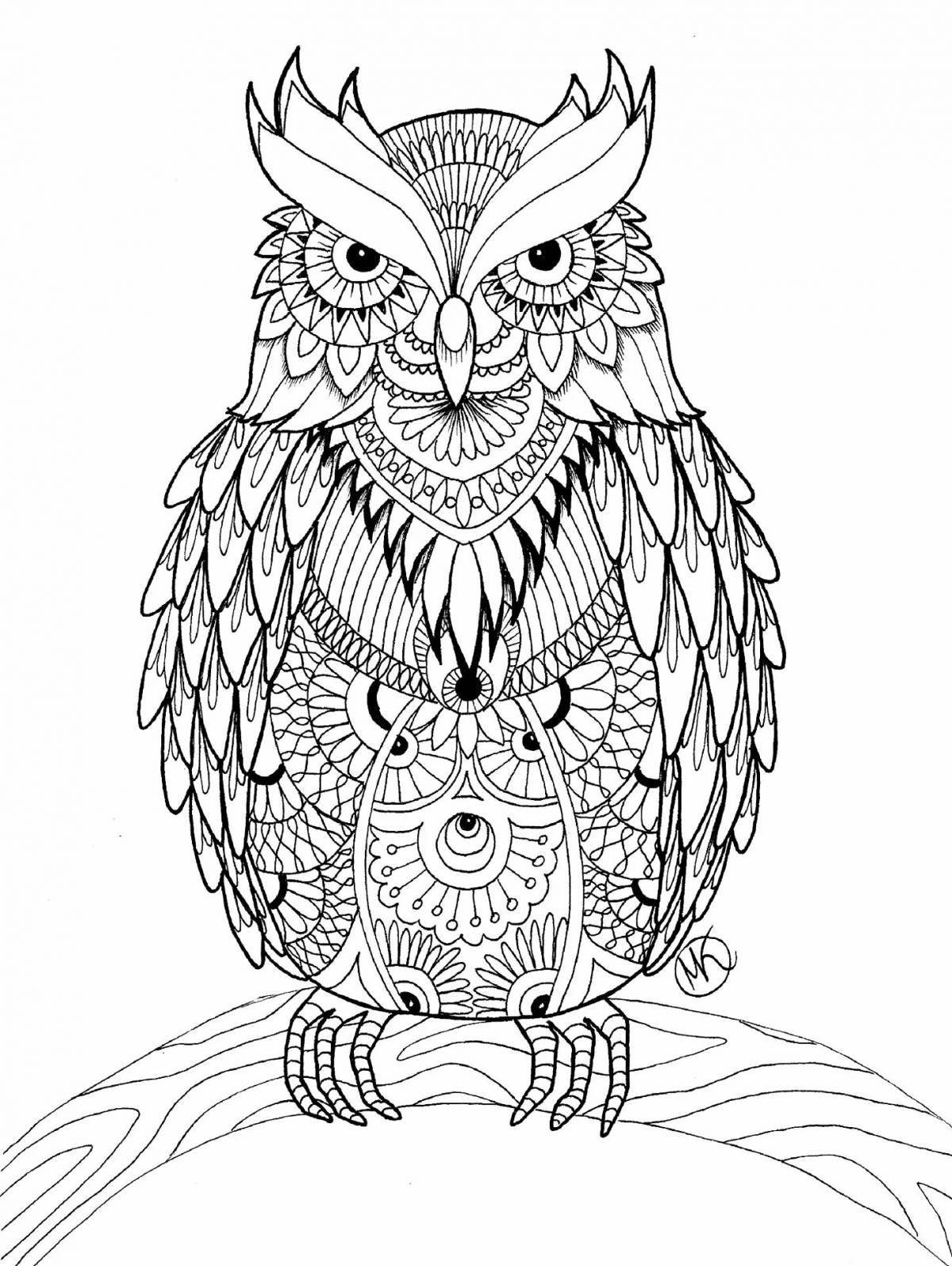 Owl Lucky Coloring Pages