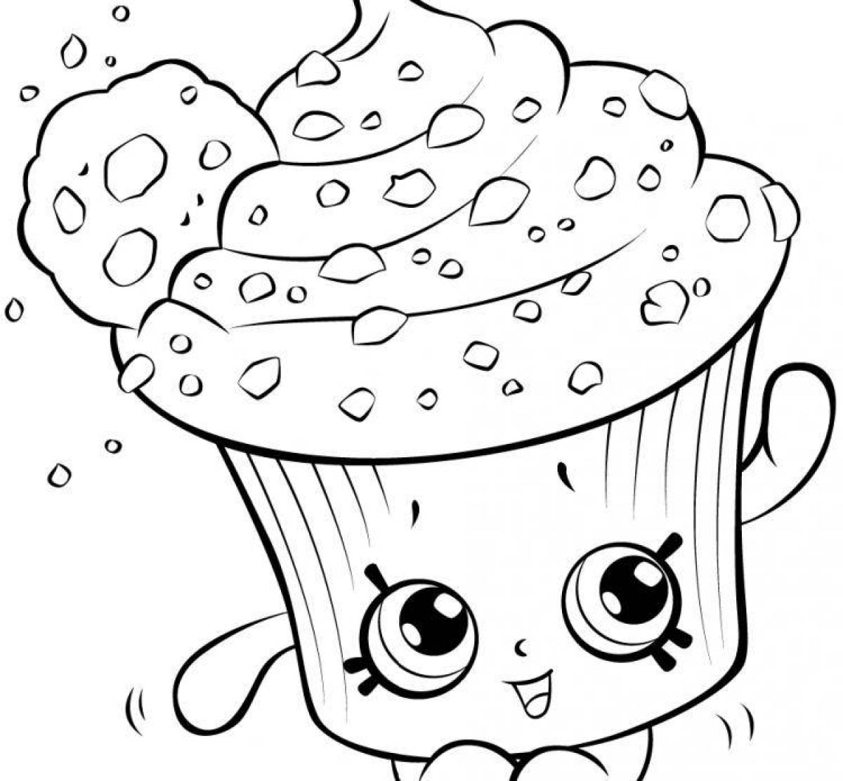 Delicious food for girls coloring pages
