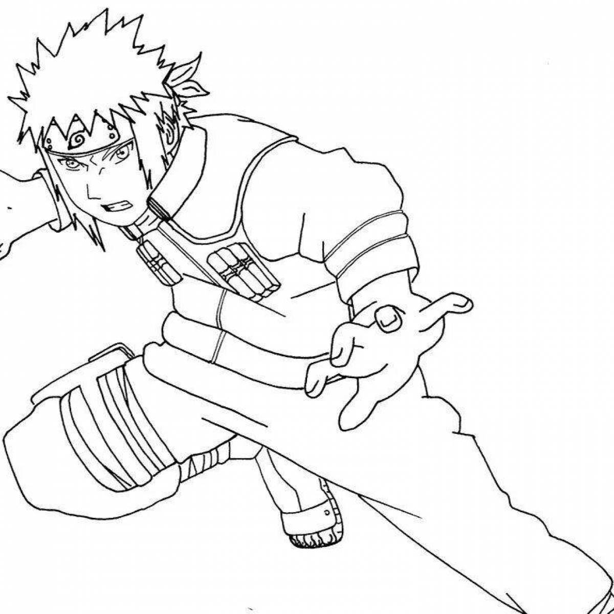 Playful naruto coloring page for boys