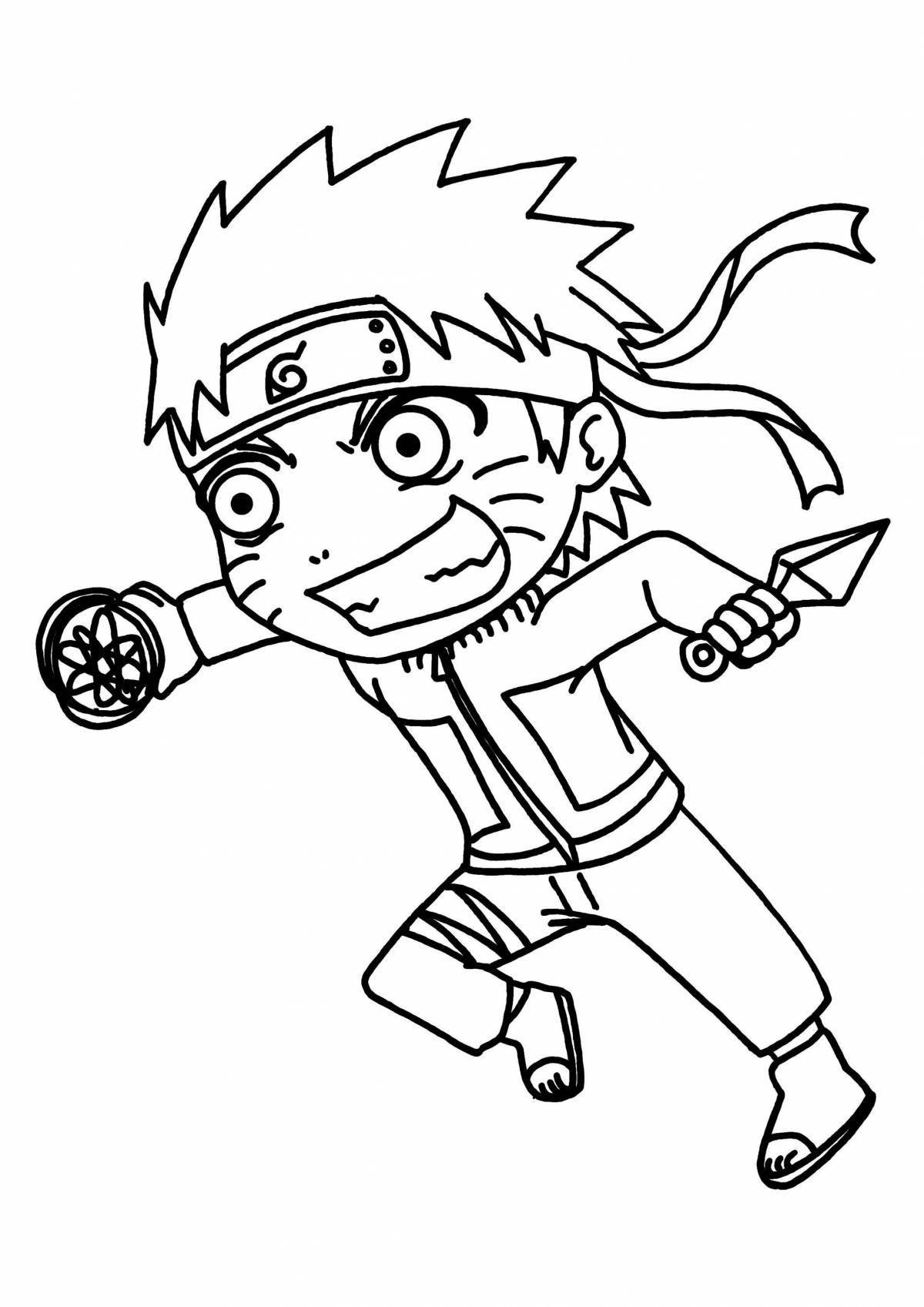 Exciting naruto coloring book for boys