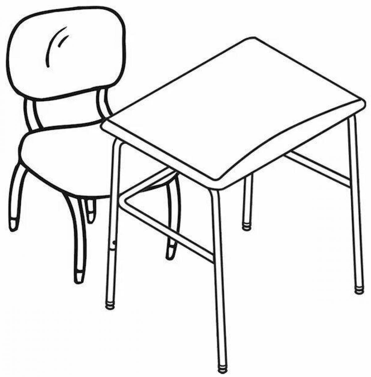 Coloring table and chair