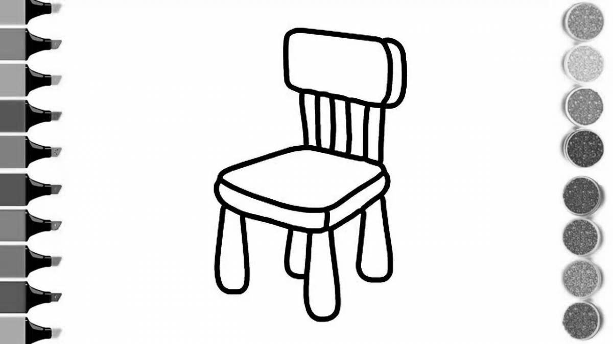 Привлекательная раскраска стола и стула