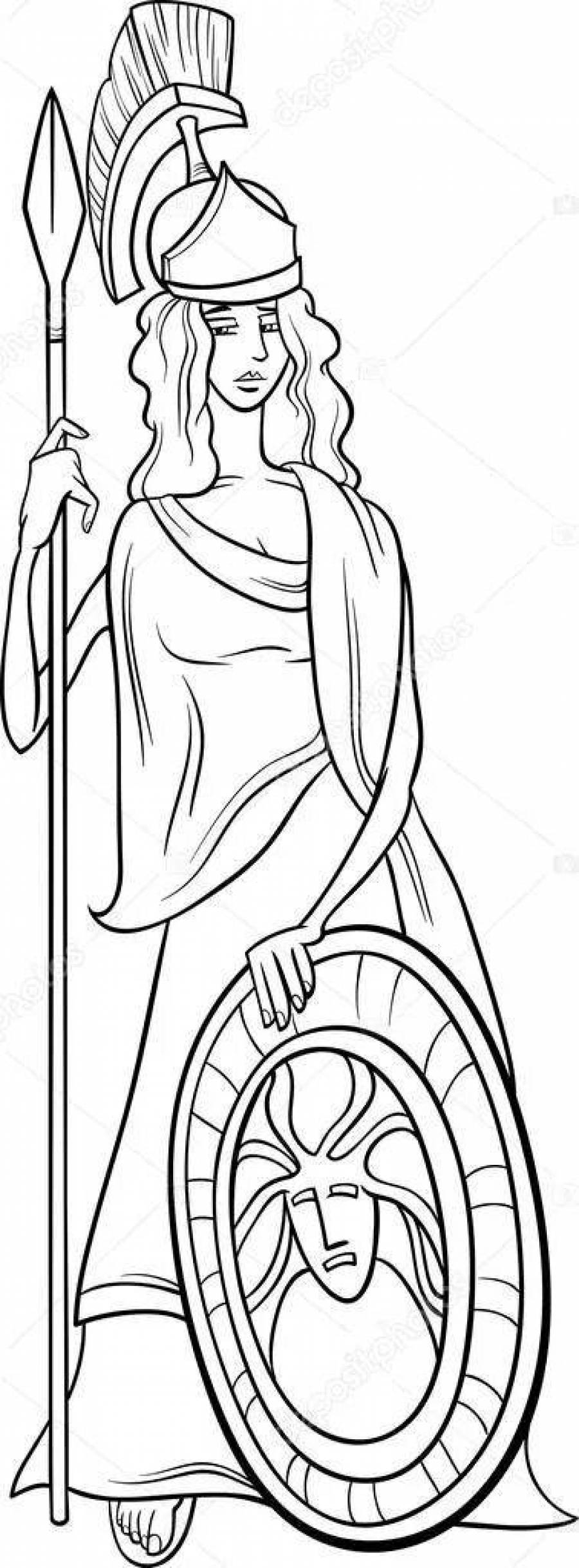 Боги древней Греции Афина рисунок