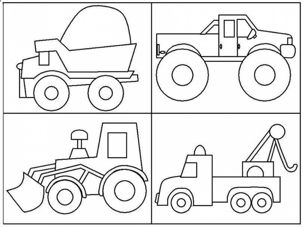 Раскраски транспорт для детей 4-5 лет