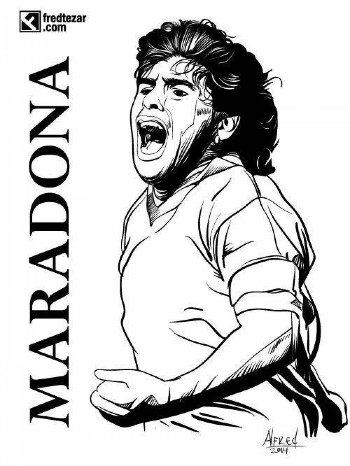 Раскраска Диего Марадона