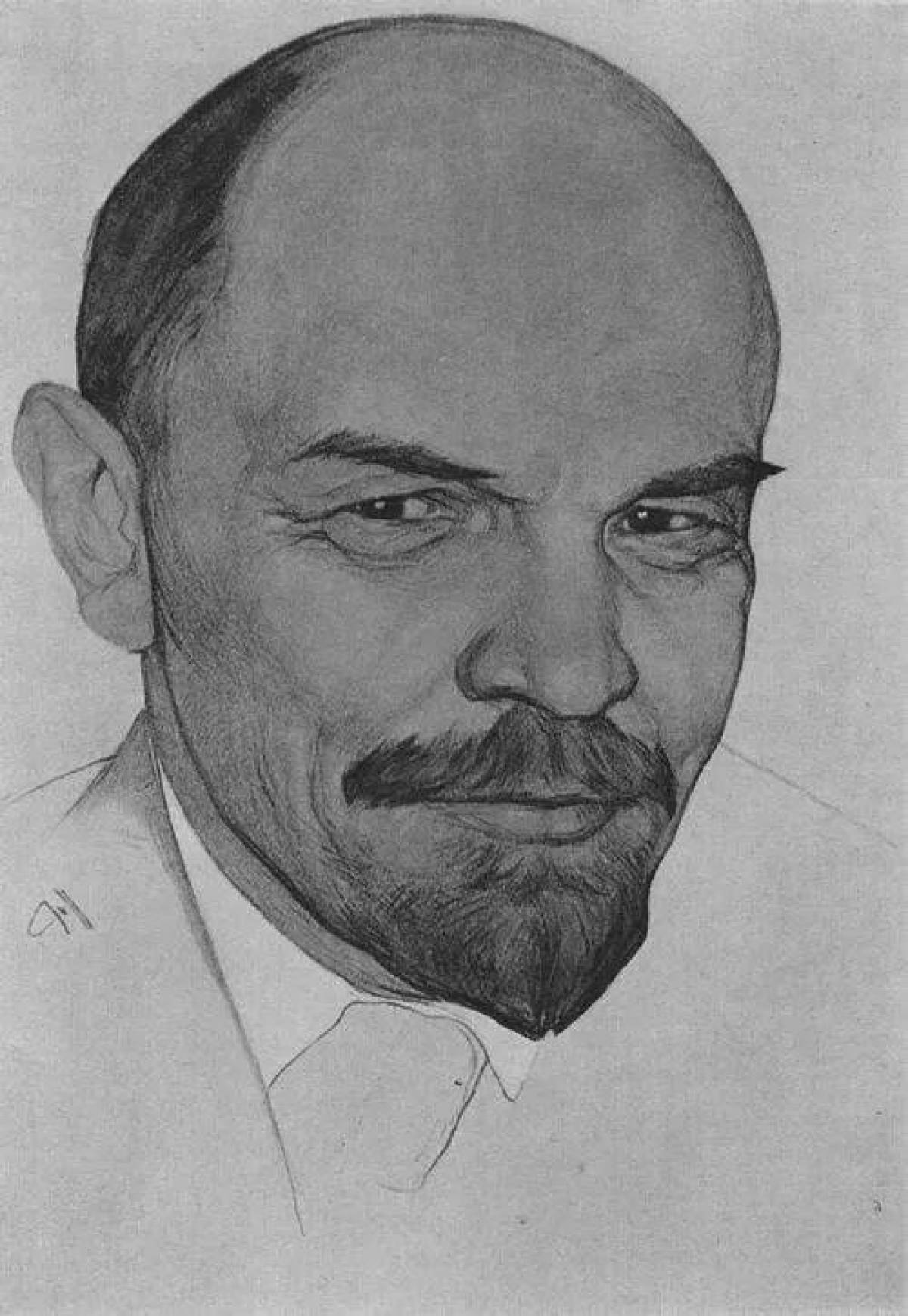 Портрет Ленина карандашом