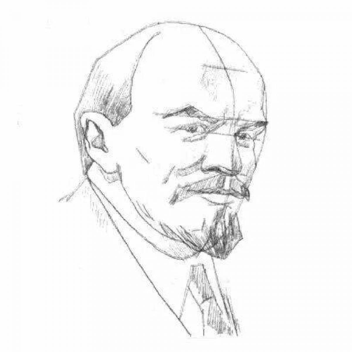 Ленин рисунок карандашом