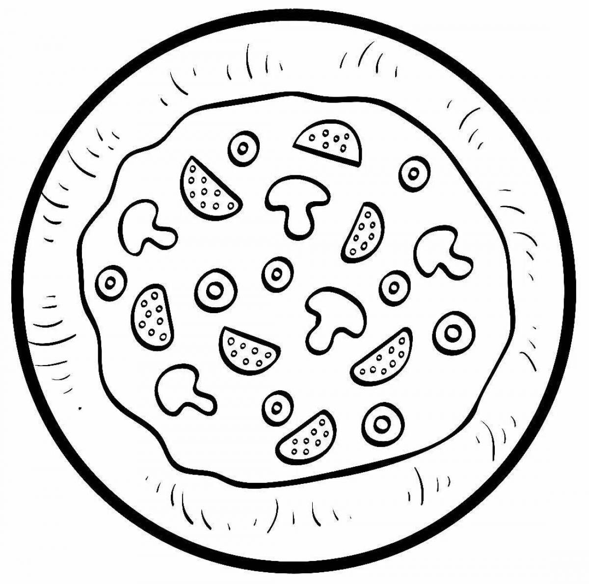 Клипарт пицца раскраска