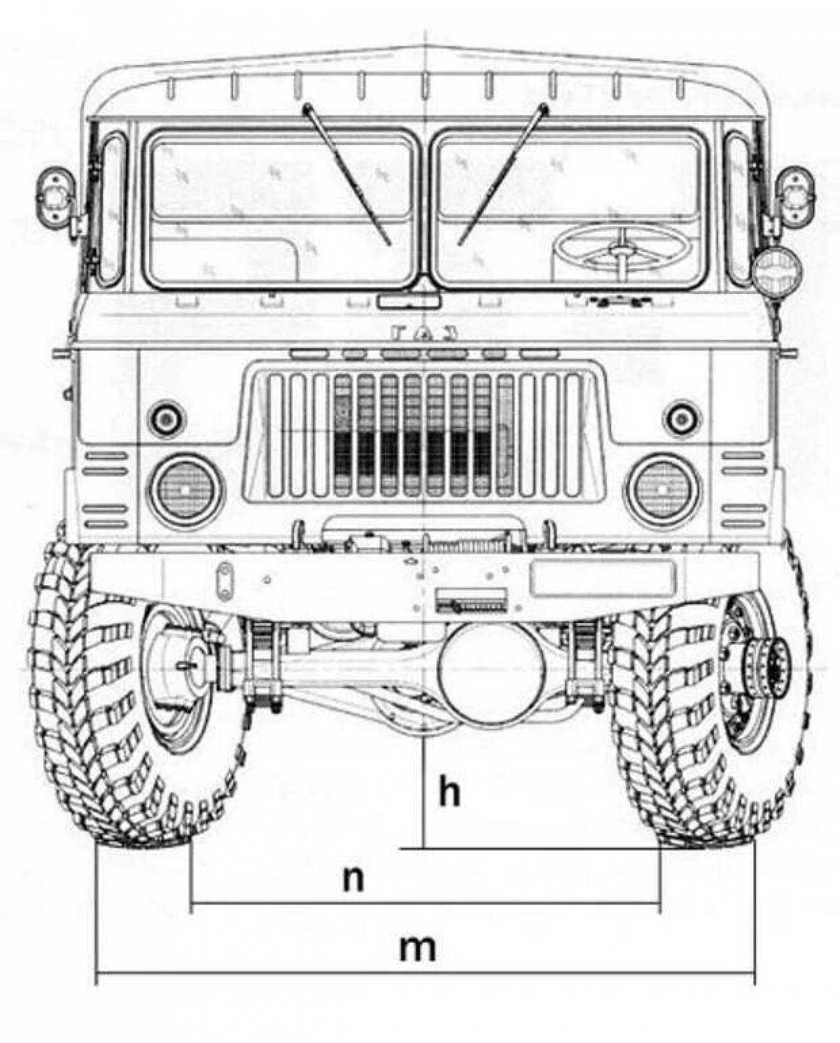 Газ 66 рисунок карандашом