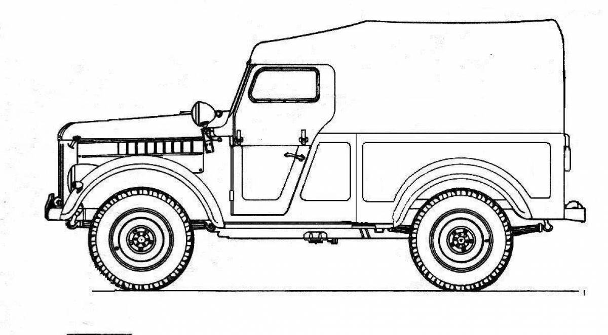 Газ 66 рисунок карандашом