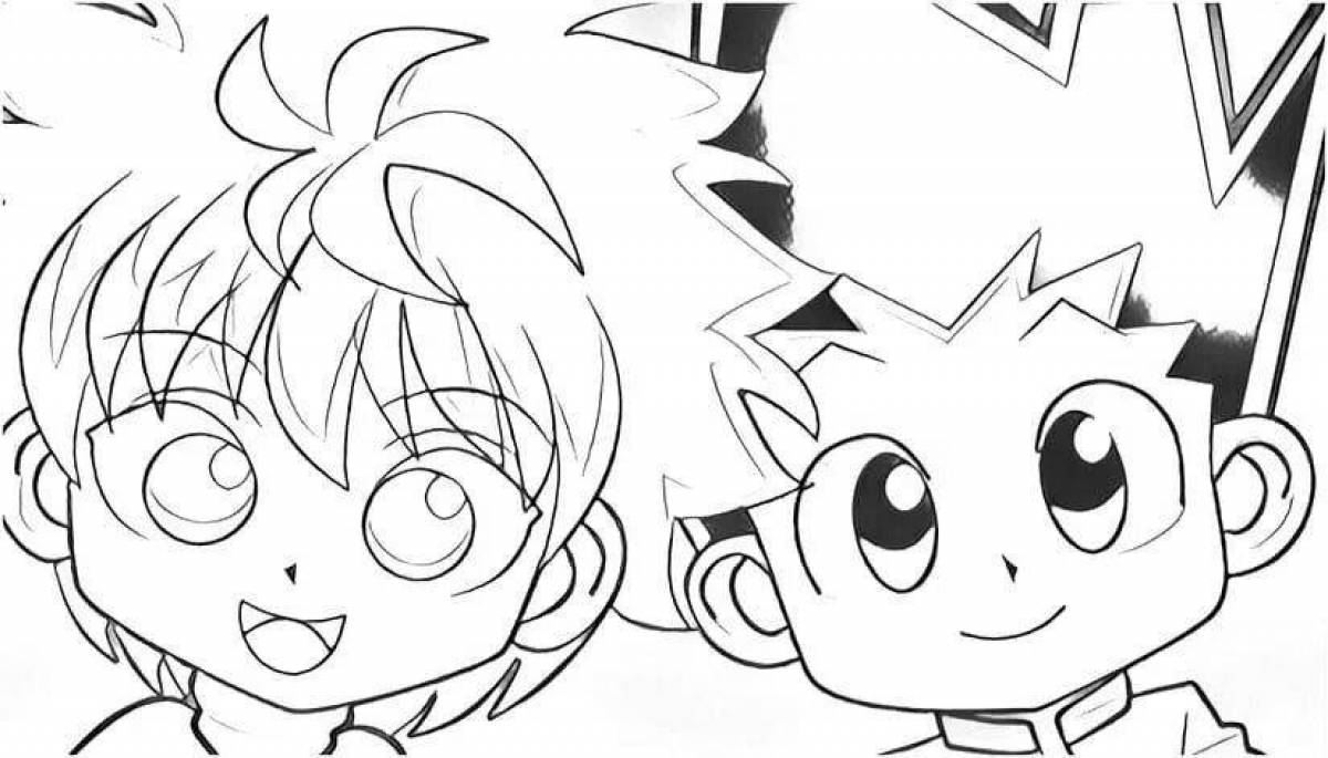Attraction hunter x hunter coloring page