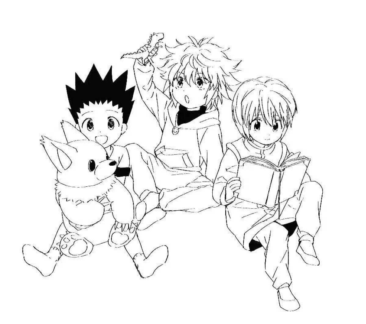 Radiant hunter x hunter coloring page