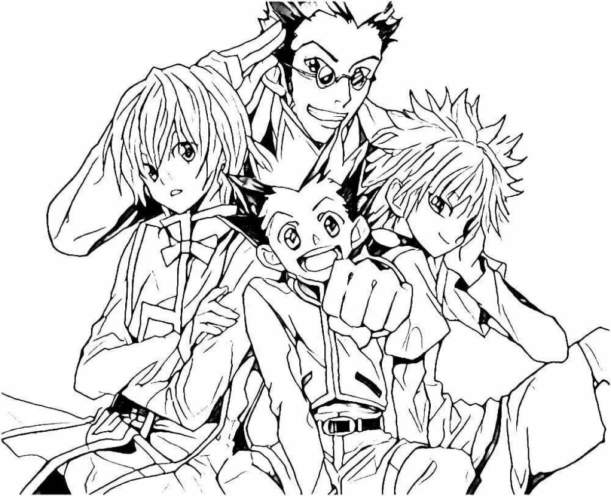 Exciting hunter x hunter coloring book