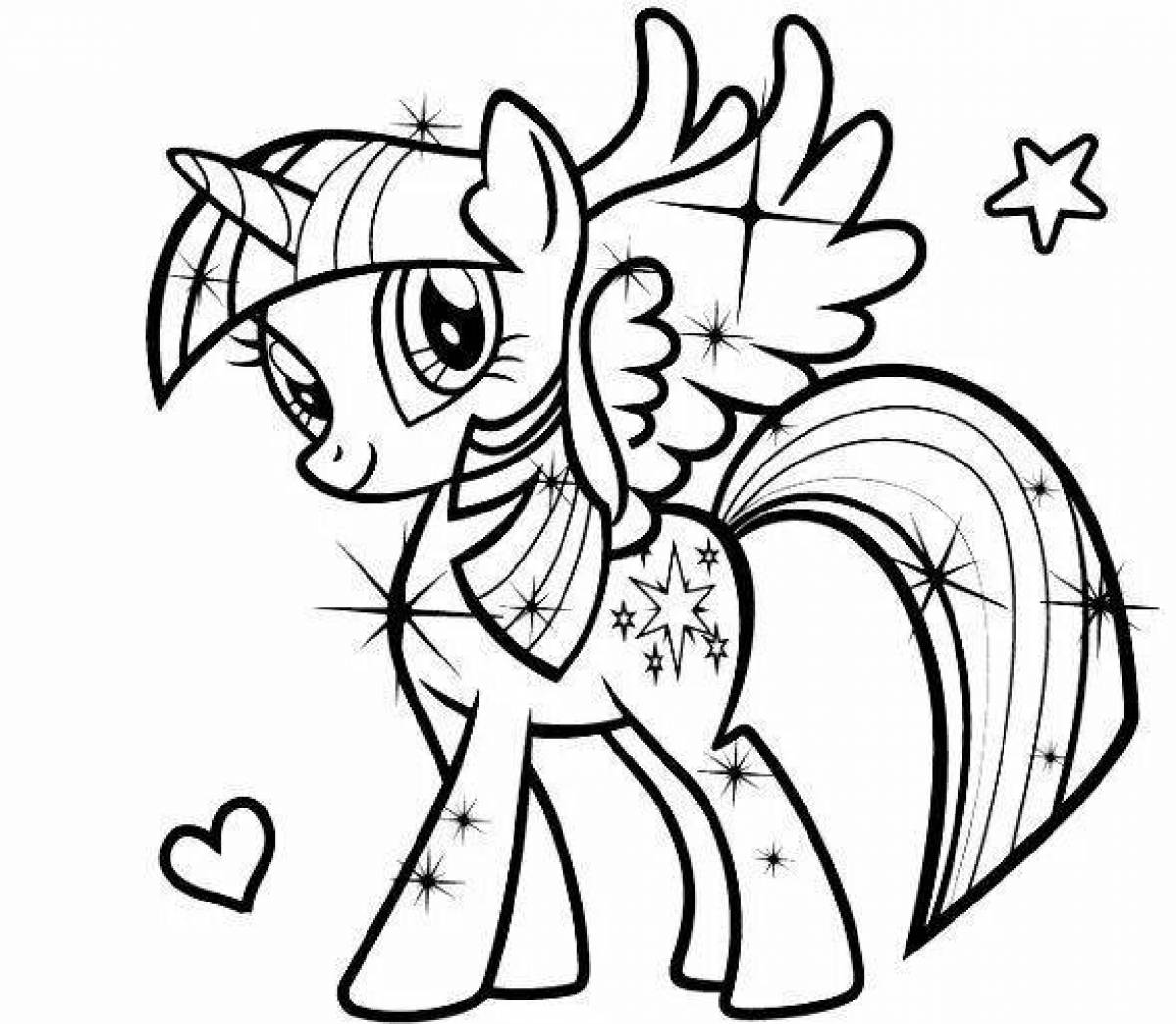 Charming pony coloring by numbers