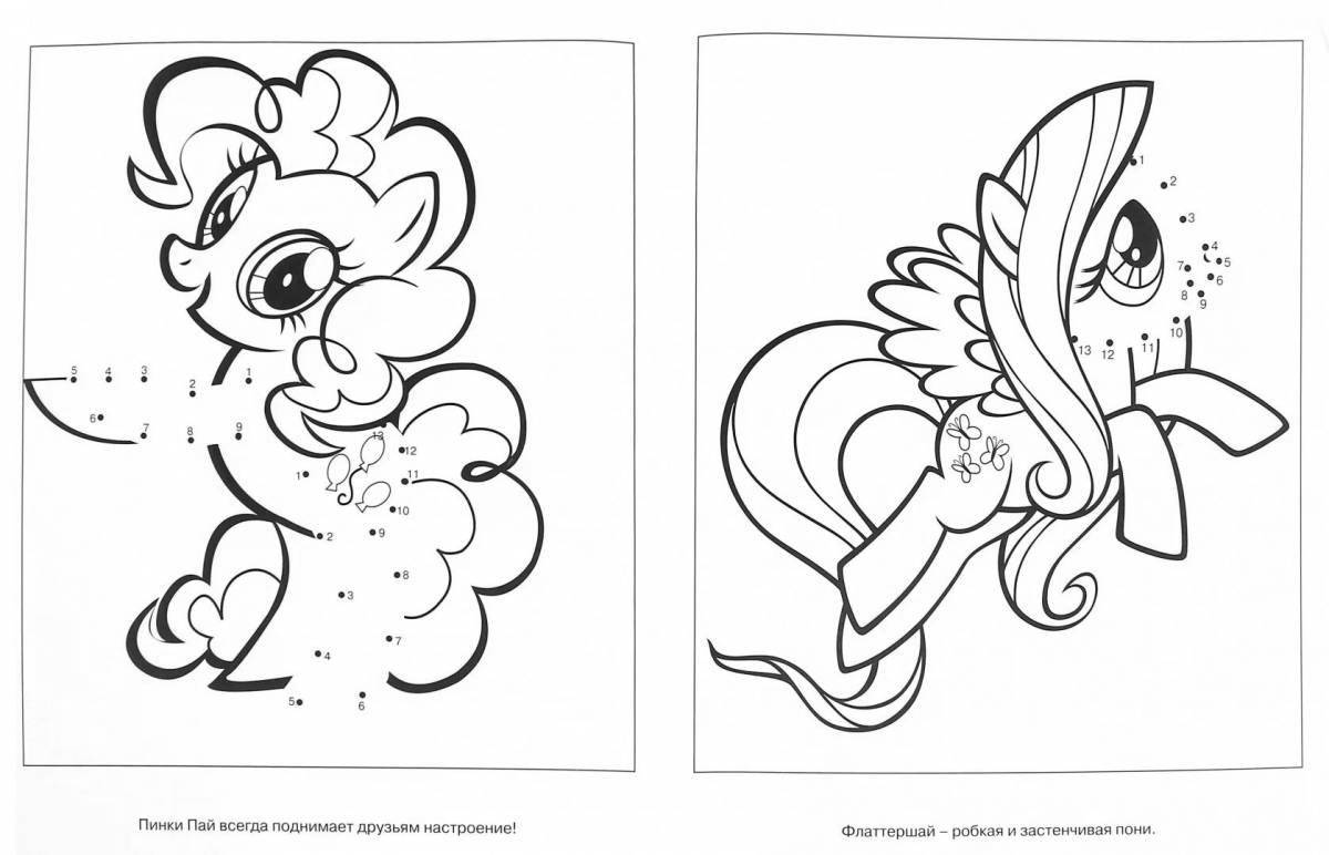 Magic pony coloring by numbers