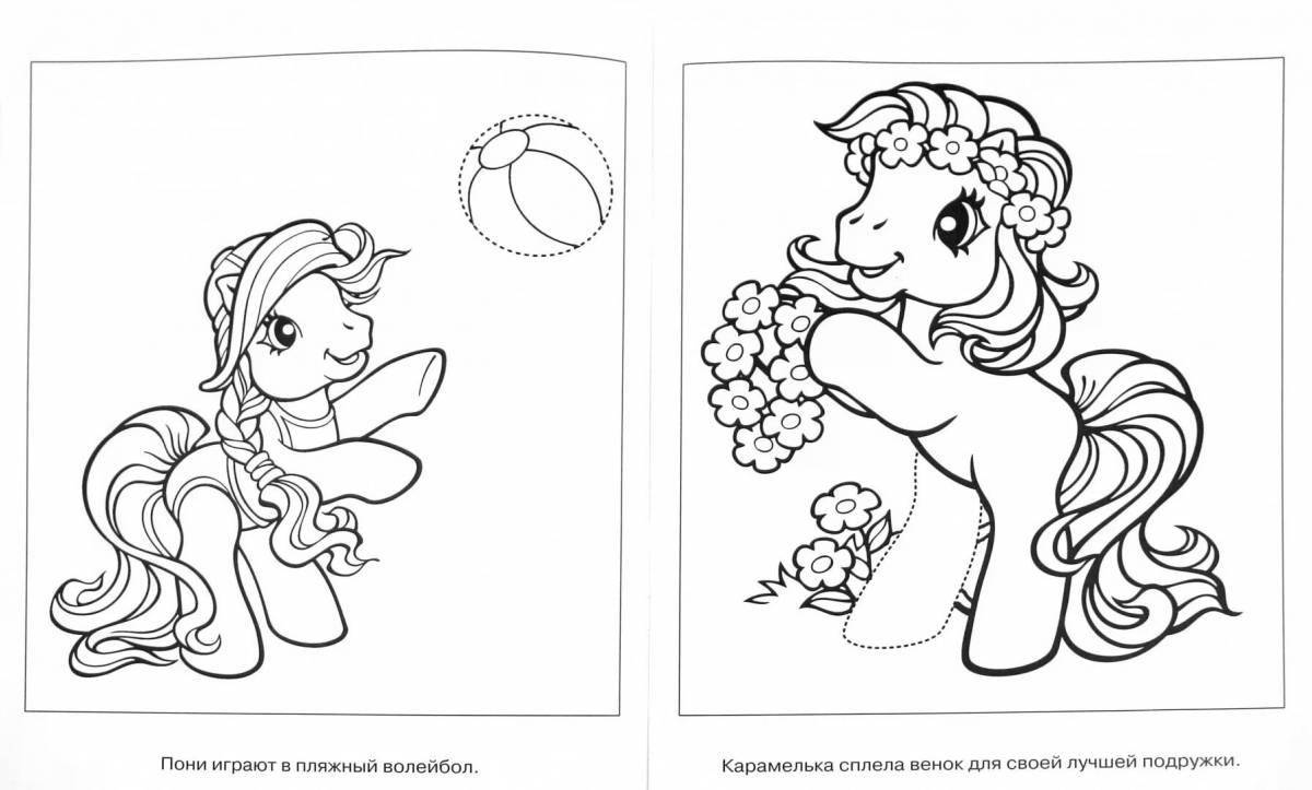 Cute pony coloring by numbers
