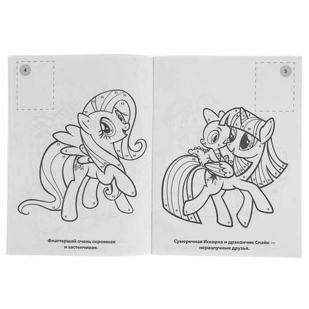 Brilliant pony coloring by number
