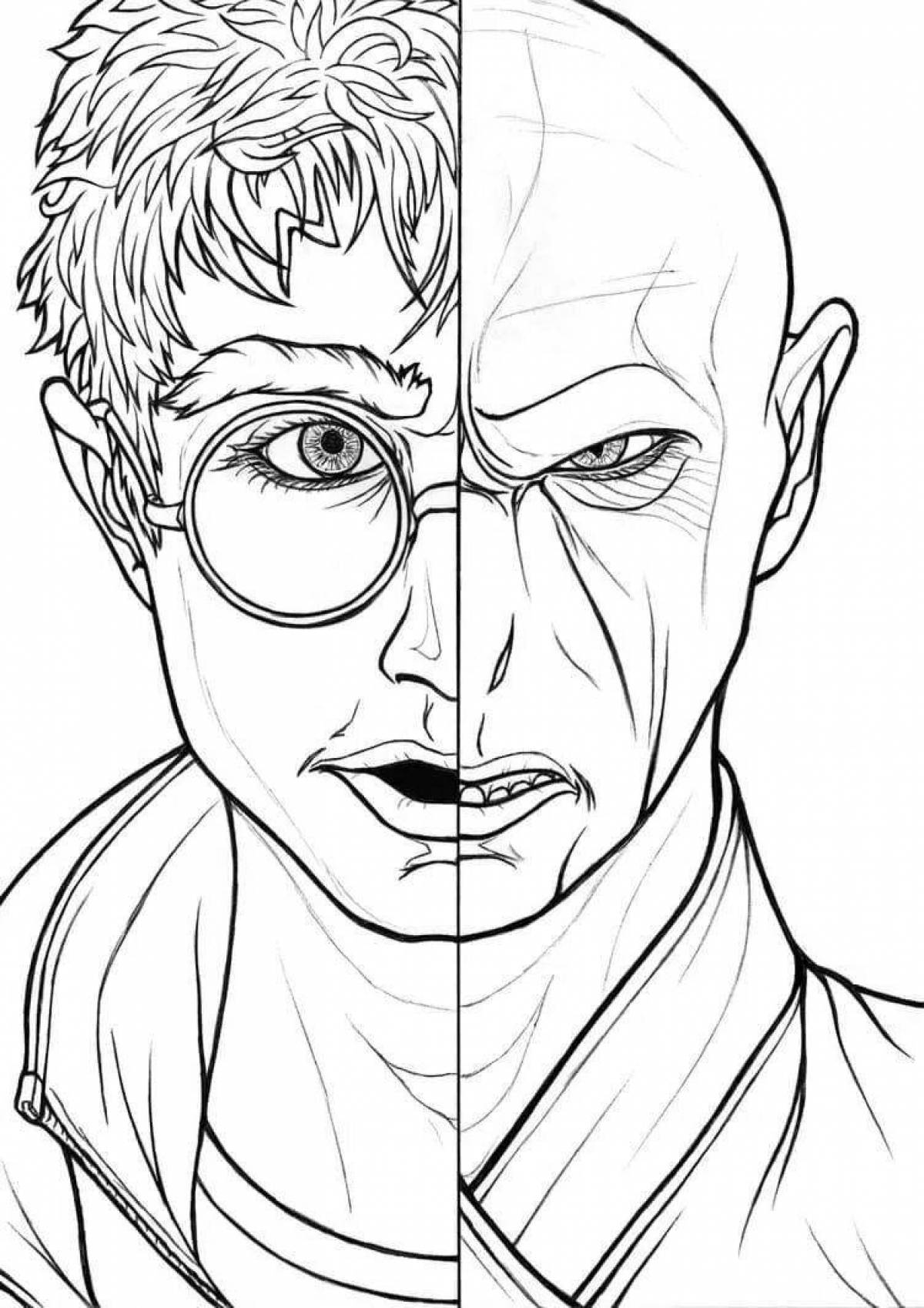 Dramatic voldemort coloring book