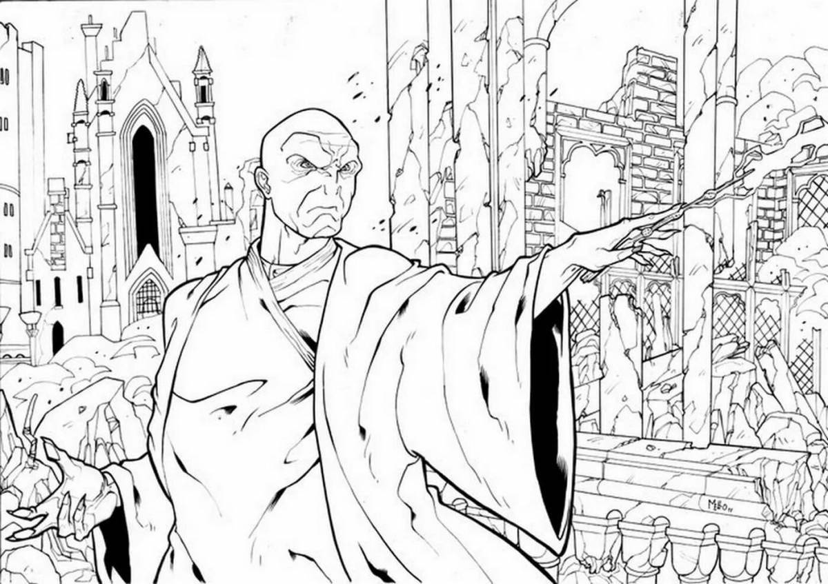 Coloring book shiny voldemort