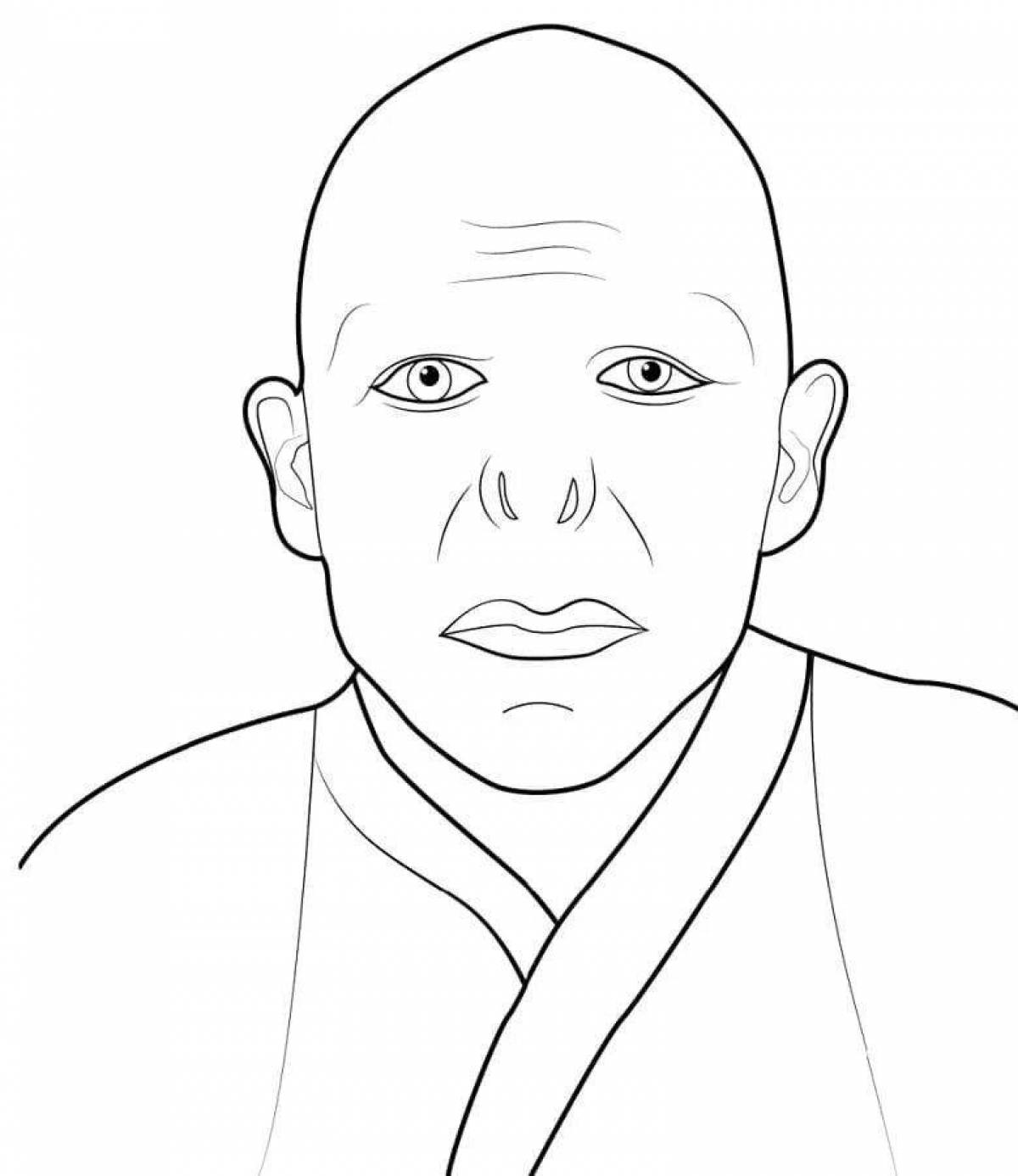 Brilliantly shaded voldemort coloring book